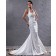 Taffeta Court Ivory Sleeveless Pleat / Beading Halter Lace Up Mermaid Empire Wedding Dress